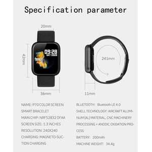 Smart Watch Smart wristband with heart rate blood pressure waterproof watch for ios android